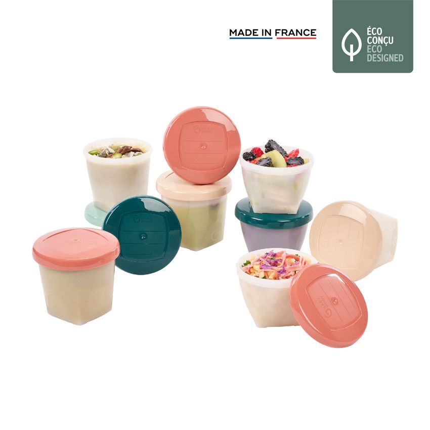 Lot de 16 pots de conservation Babybols Biosources - Ecru