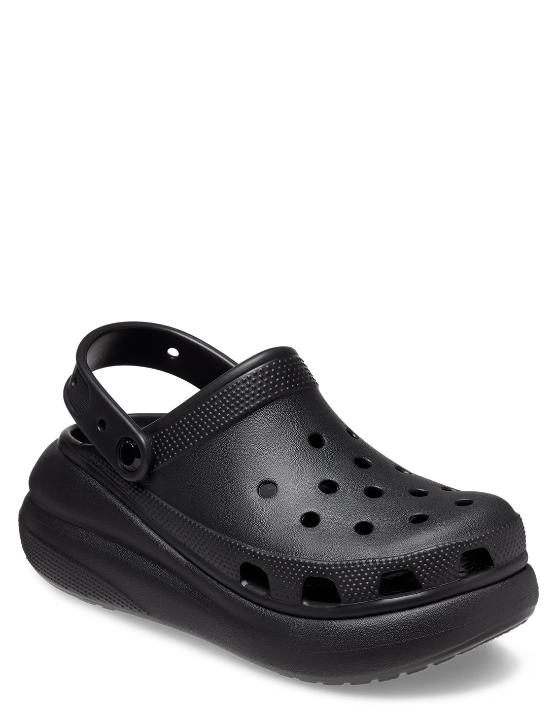 crocs sabots compensées femme classic crush clog noir