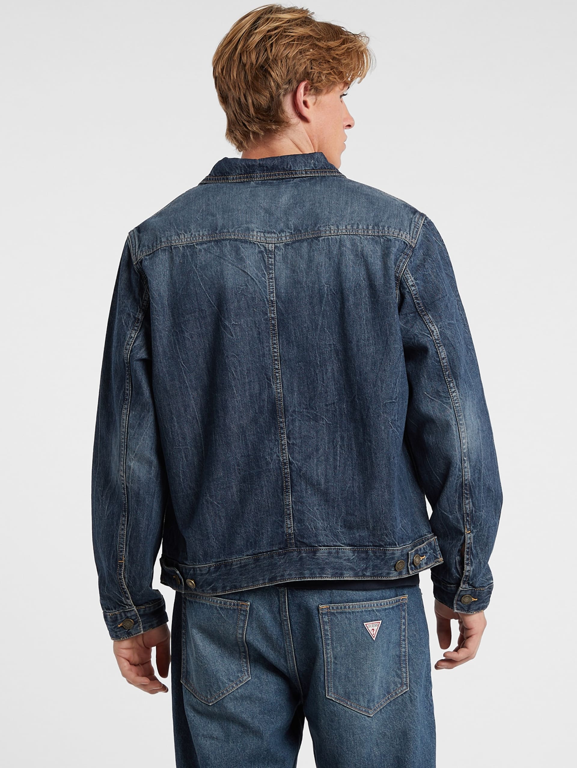 Jaqueta jeans com bainha selvedge
