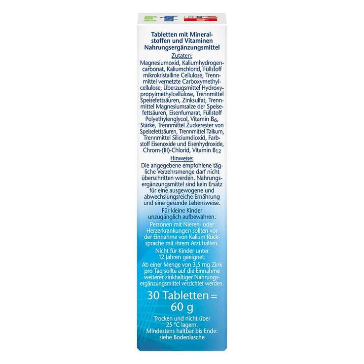 Doppelherz Magnesium+Kalium Tabletten, 30 St