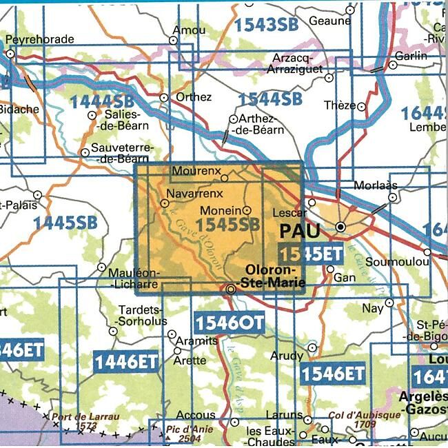 IGN - 1545 SB OLORON STE MARIE 1 25 000
