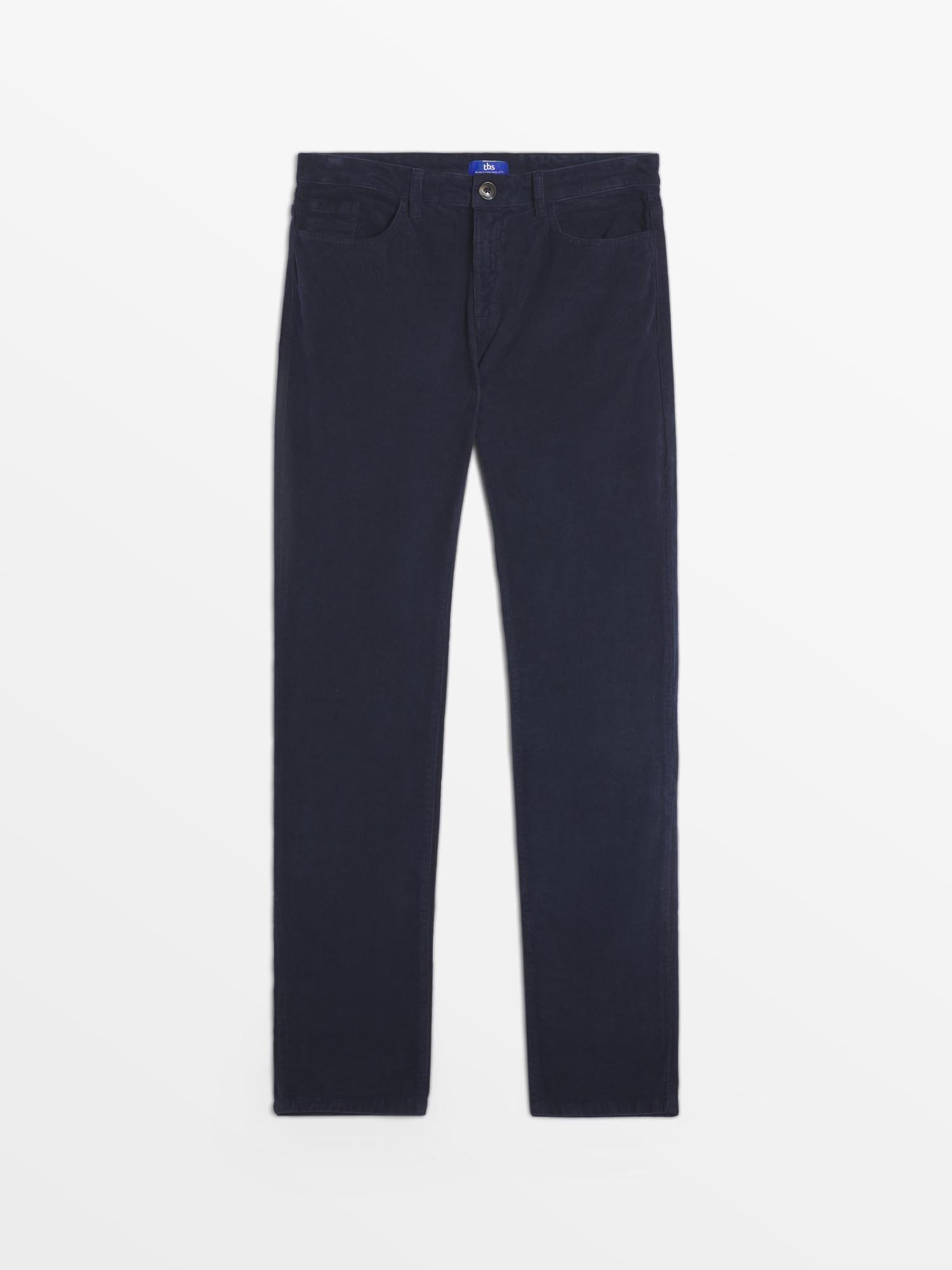Pantalon Homme Velours Côtelé Marine