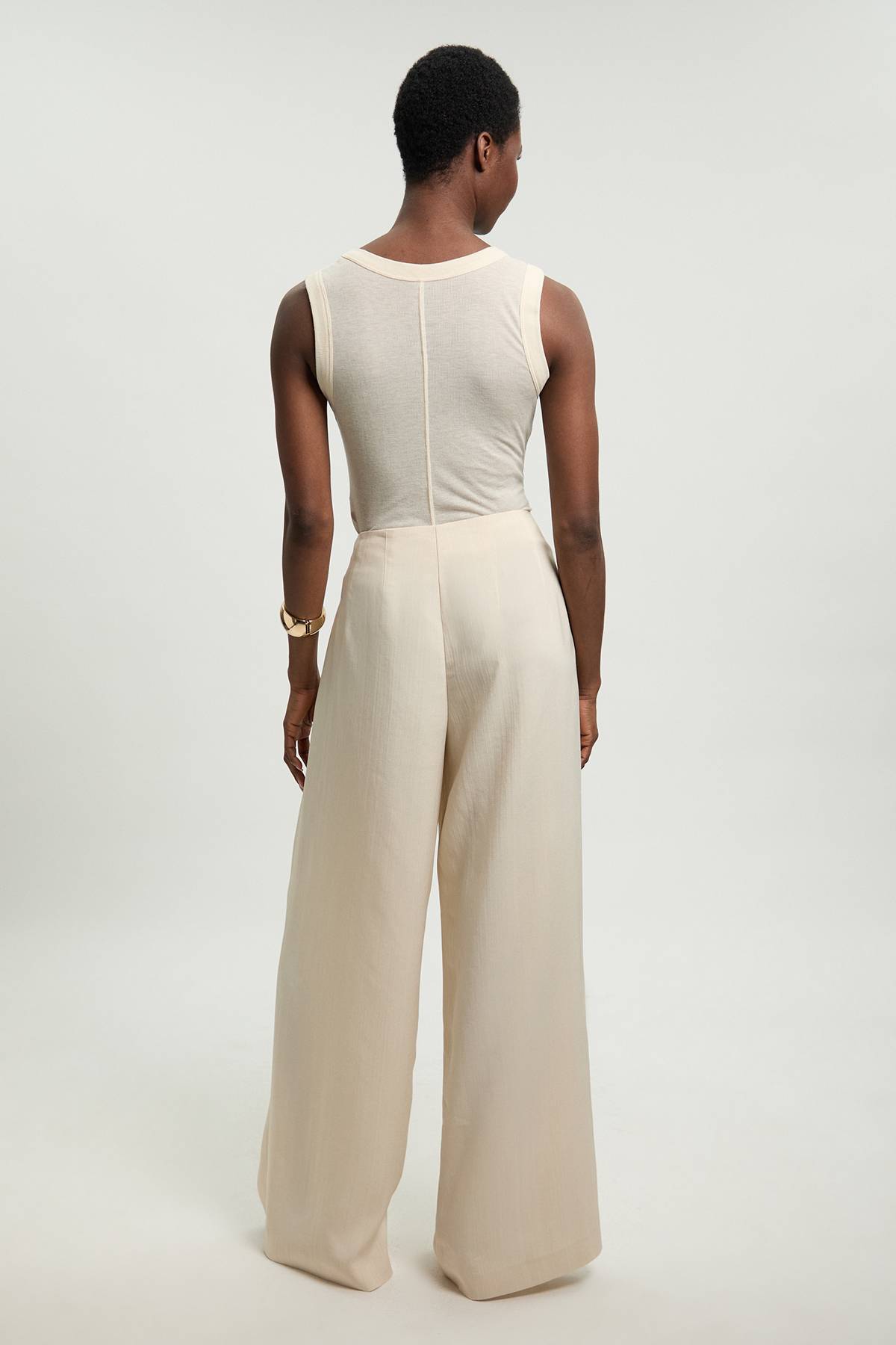 KarenMillen Pantalon Tailleur Large En Mélange De Viscose