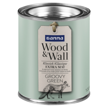 Gamma Wood&Wall krijtverf kleurtester Groovy Green 100 ml