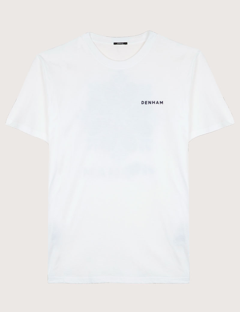 DENHAM T-SHIRT MANCHES COURTES HOMME SASHIKO BLANC