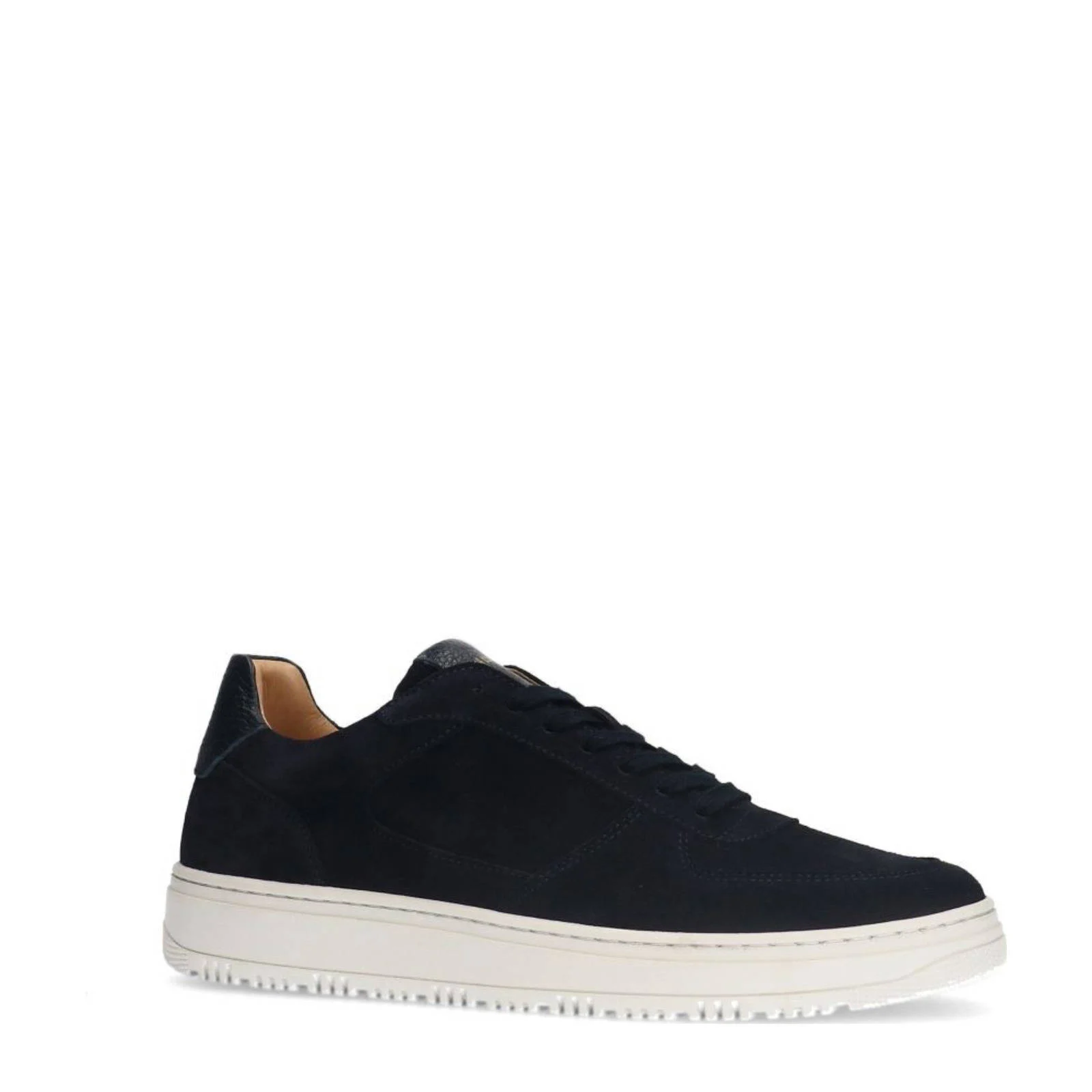 Manfield suède sneakers donkerblauw