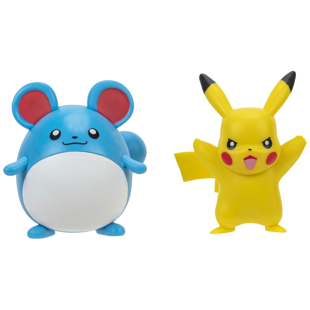 Pokémon-Kampffiguren-Set – Marill und Pikachu
