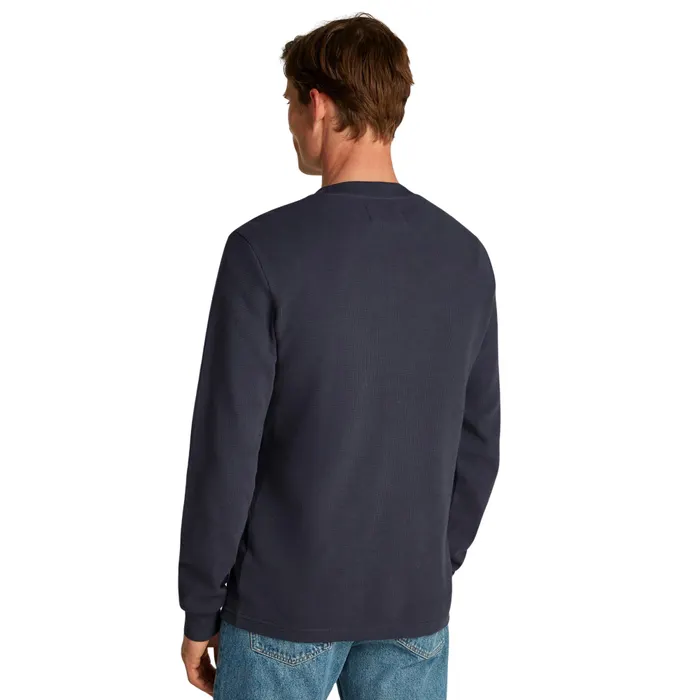 Calvin Klein Woven Label Waffle Longsleeve Shirt Heren