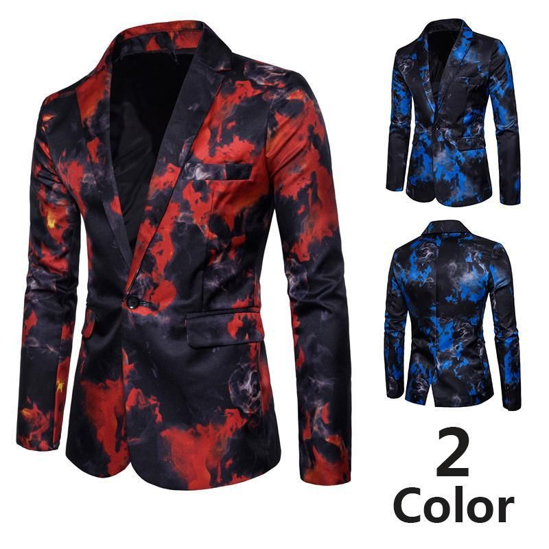 Aozora - Blazer met één knoop en print