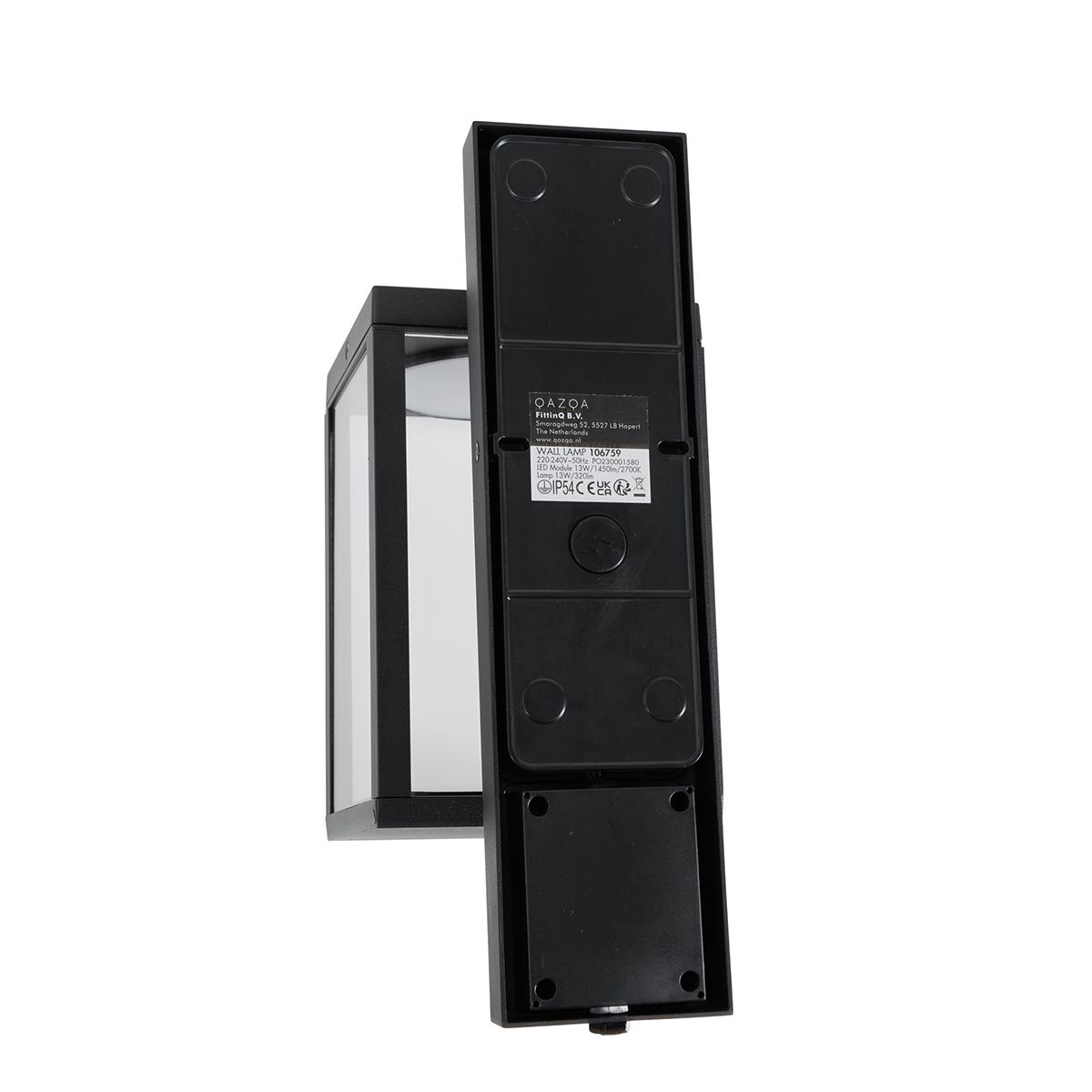 Buiten wandlantaarn zwart incl. LED bewegingssensor - Ferdinand