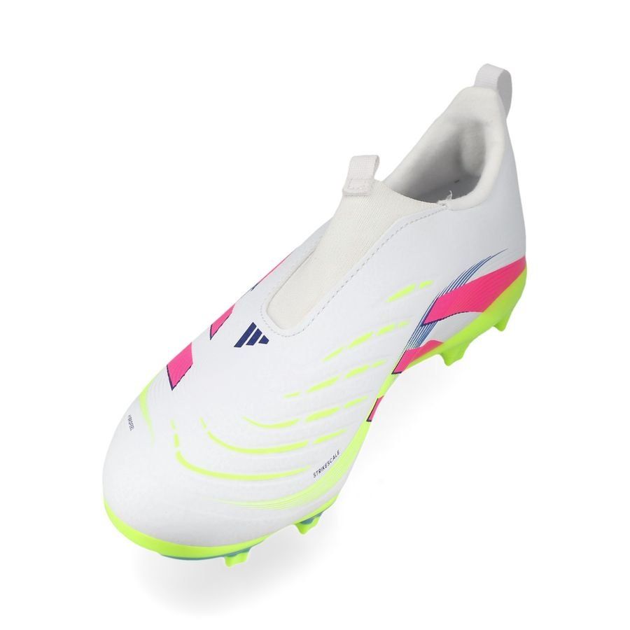 adidas Predator League Laceless FG/AG Celestial Victory - Blanc/Lucid Pink/Lucid Lemon Enfant