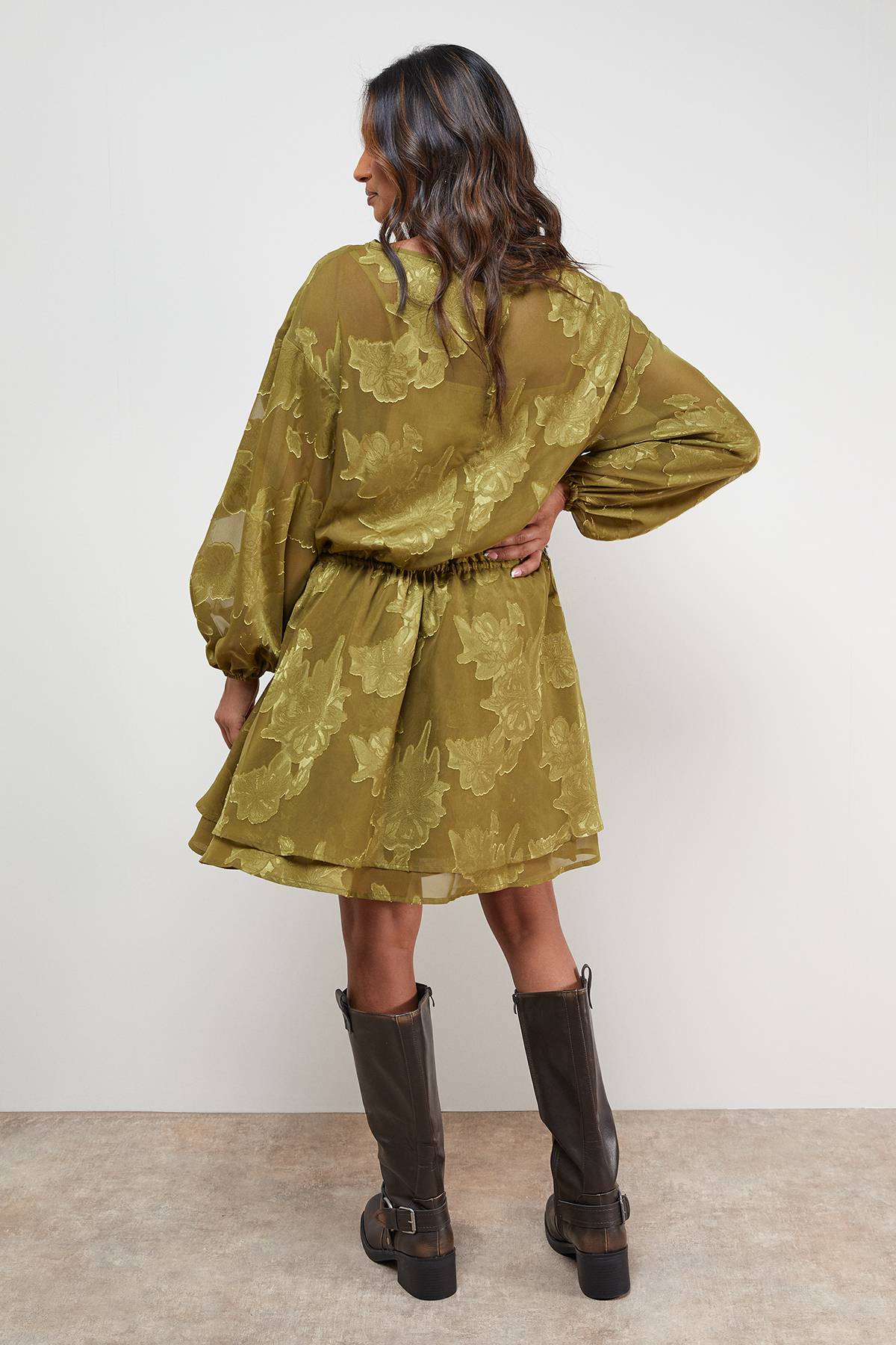 Oasis Robe Mini Bohème à Manches Nouées