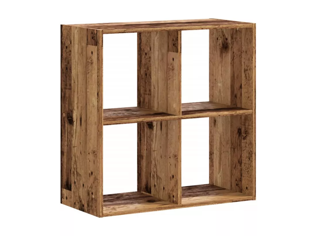 Bibliothèque vieux bois 68,5x32x68,5 cm bois d'ingénierie
