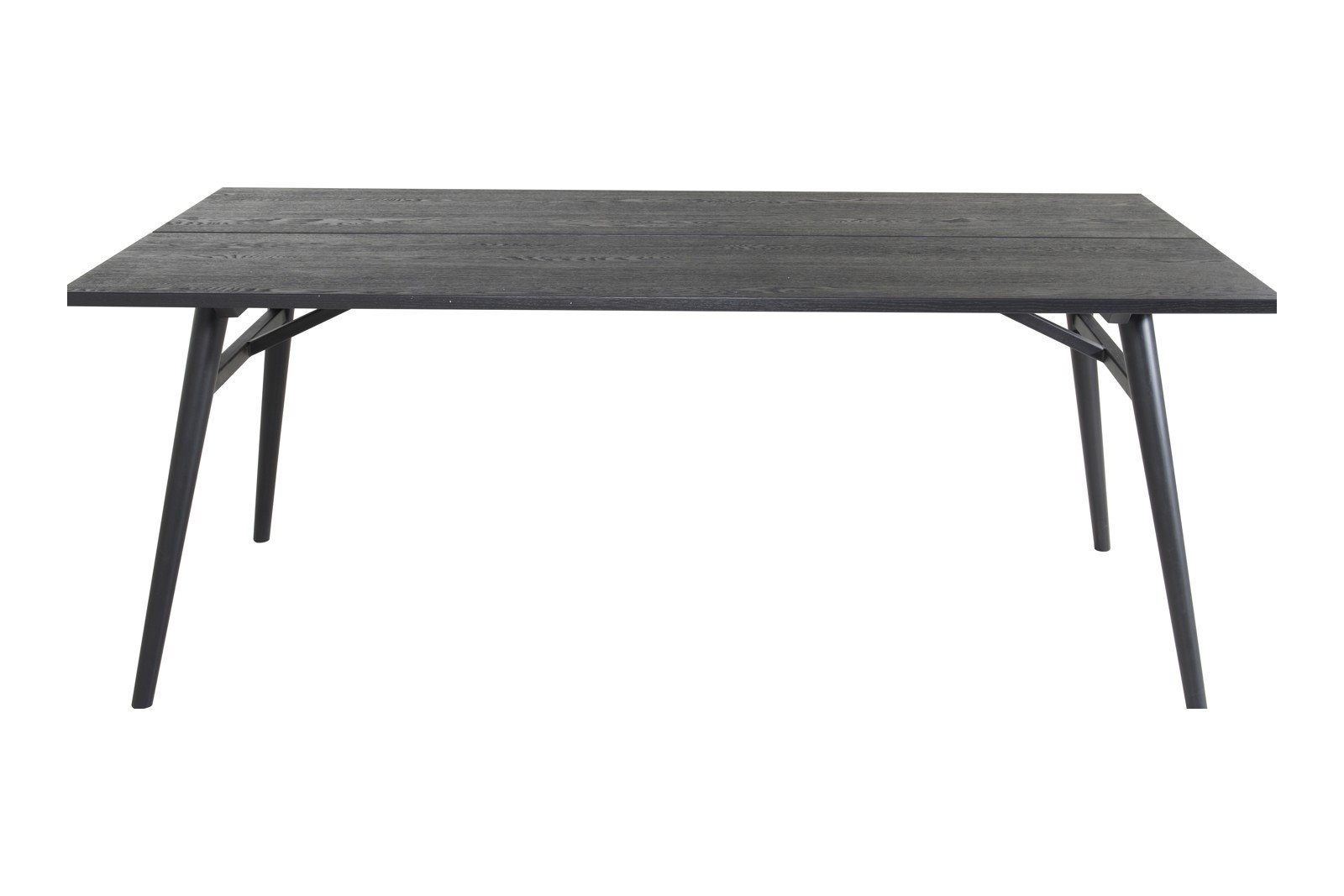 Sleek spsiebord Sort spisebord i finér med sorte metallben.