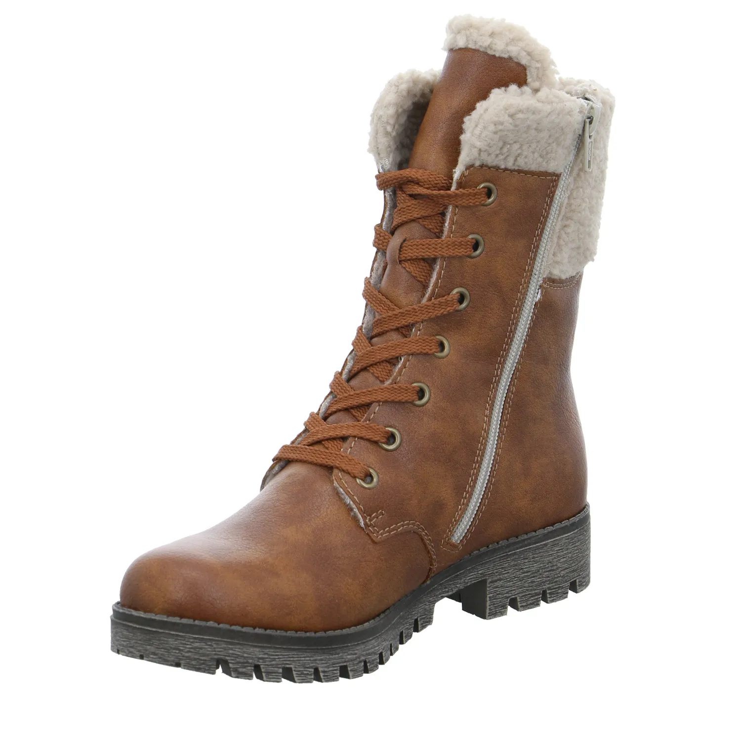 RIEKER Boot Cognac Lederimitat  mit Rieker-TEX