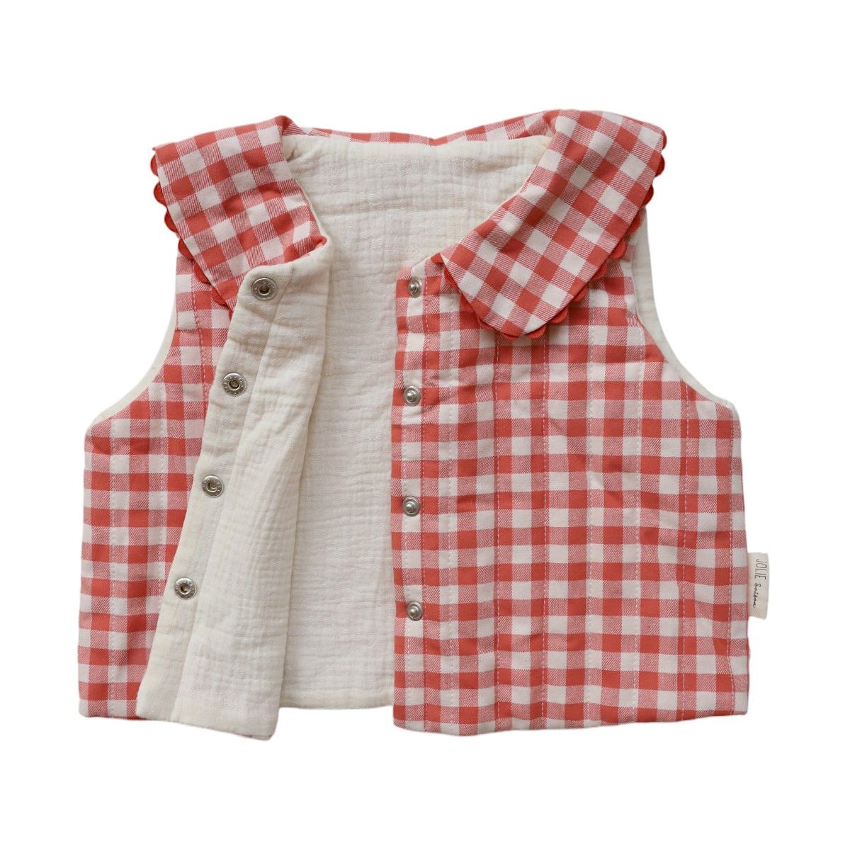 Gilet sans manches vichy - La petite poule rousse Jolie saison