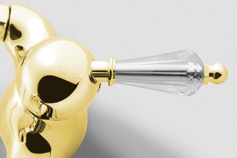 Sapho Kirké Crystal wand douchemengkraan goud
