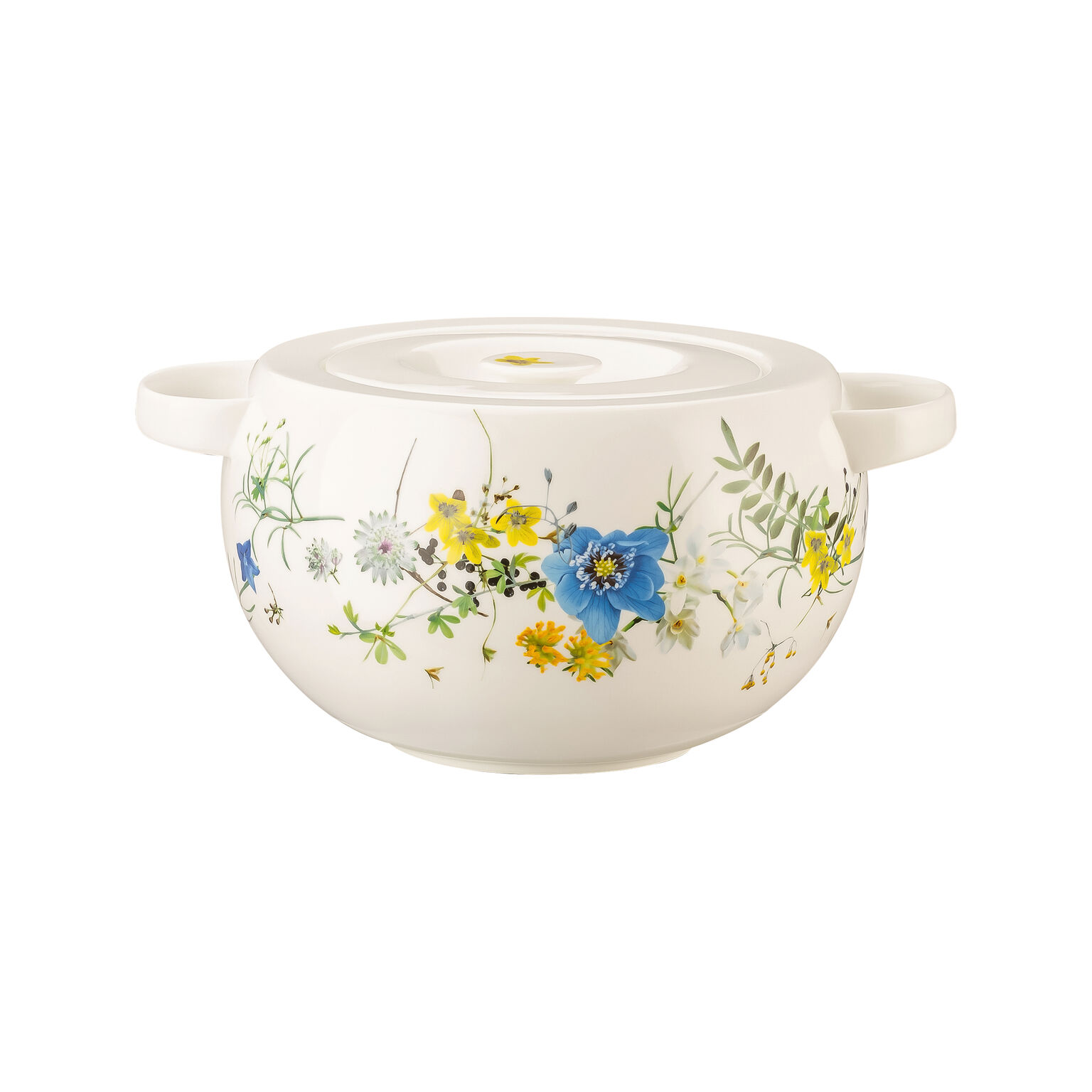 Brillance Bone China Fleurs des Alpes Schüssel mit Deckel
