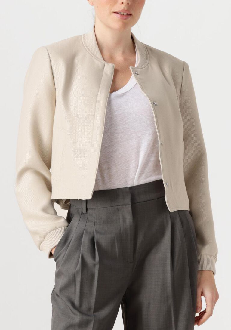 beige co'couture jack bostoncc crop jacket