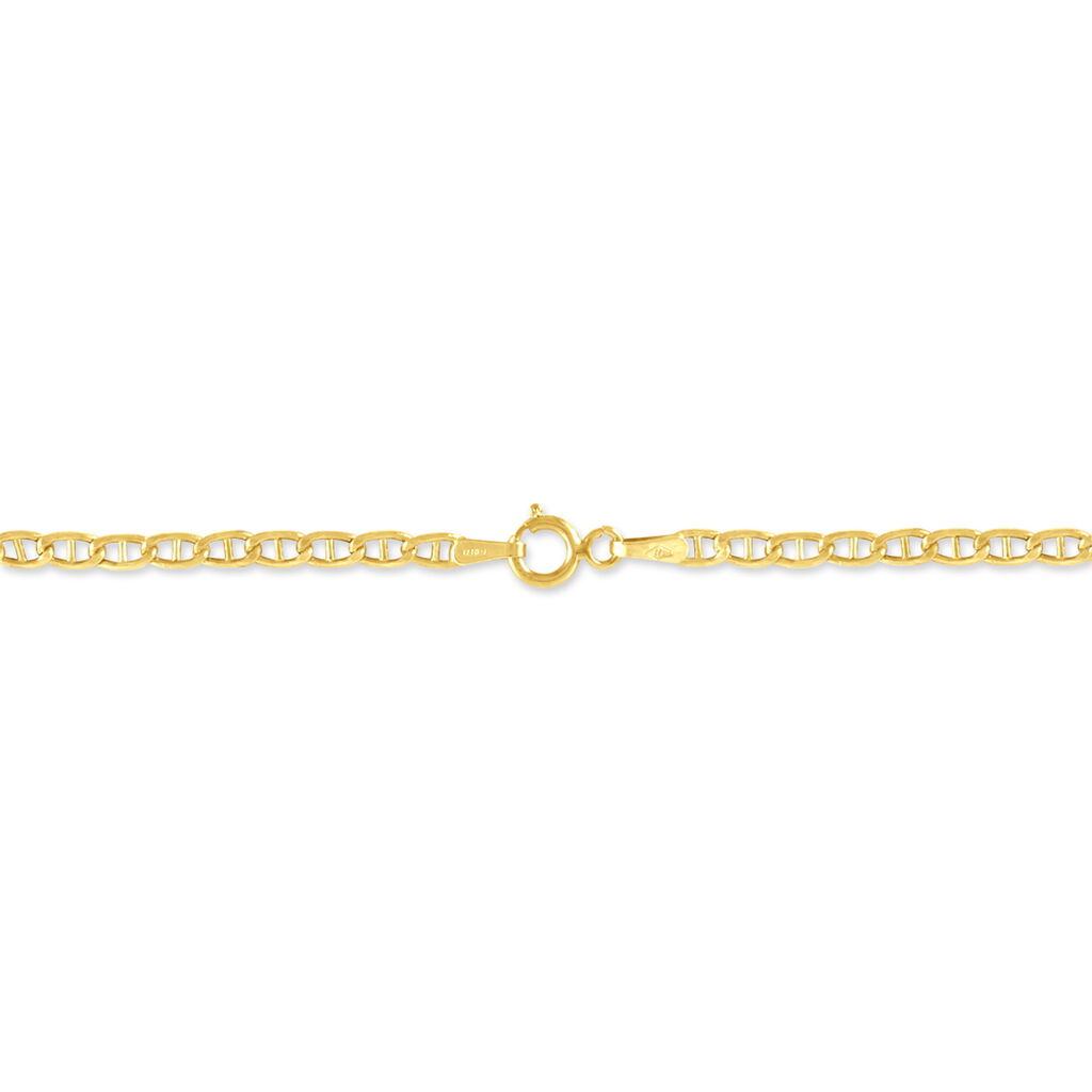 Bracelet Celio Maille Marine Ovale Or Jaune