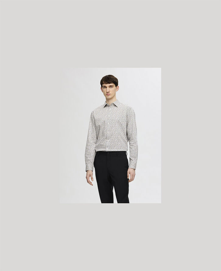 Selected Homme SLHSLIM-PERFORMANCE AOP SHIRT LS Sort