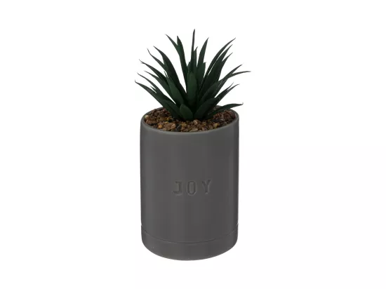 Plante artificielle pot en Céramique Bleu Gris H 20 cm
