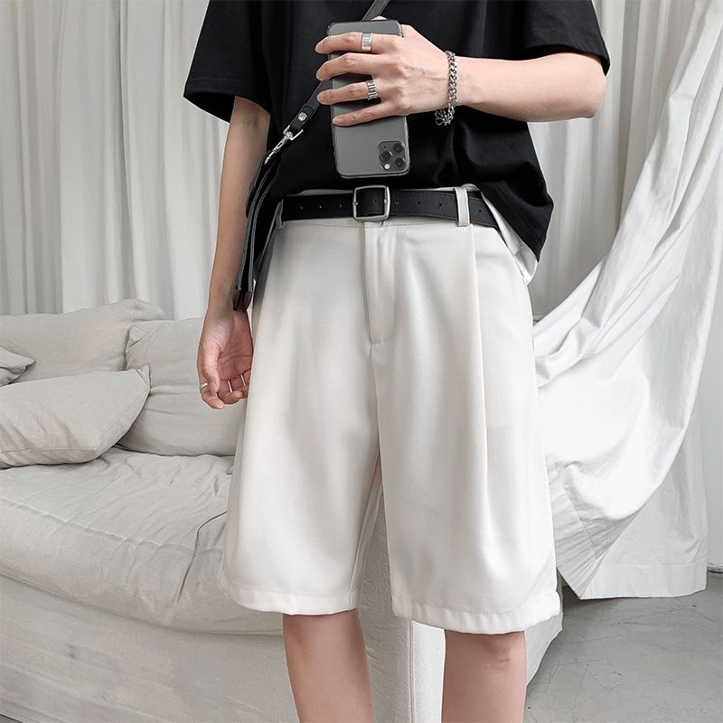 Whyessa - Effen shorts met rechte pijpen