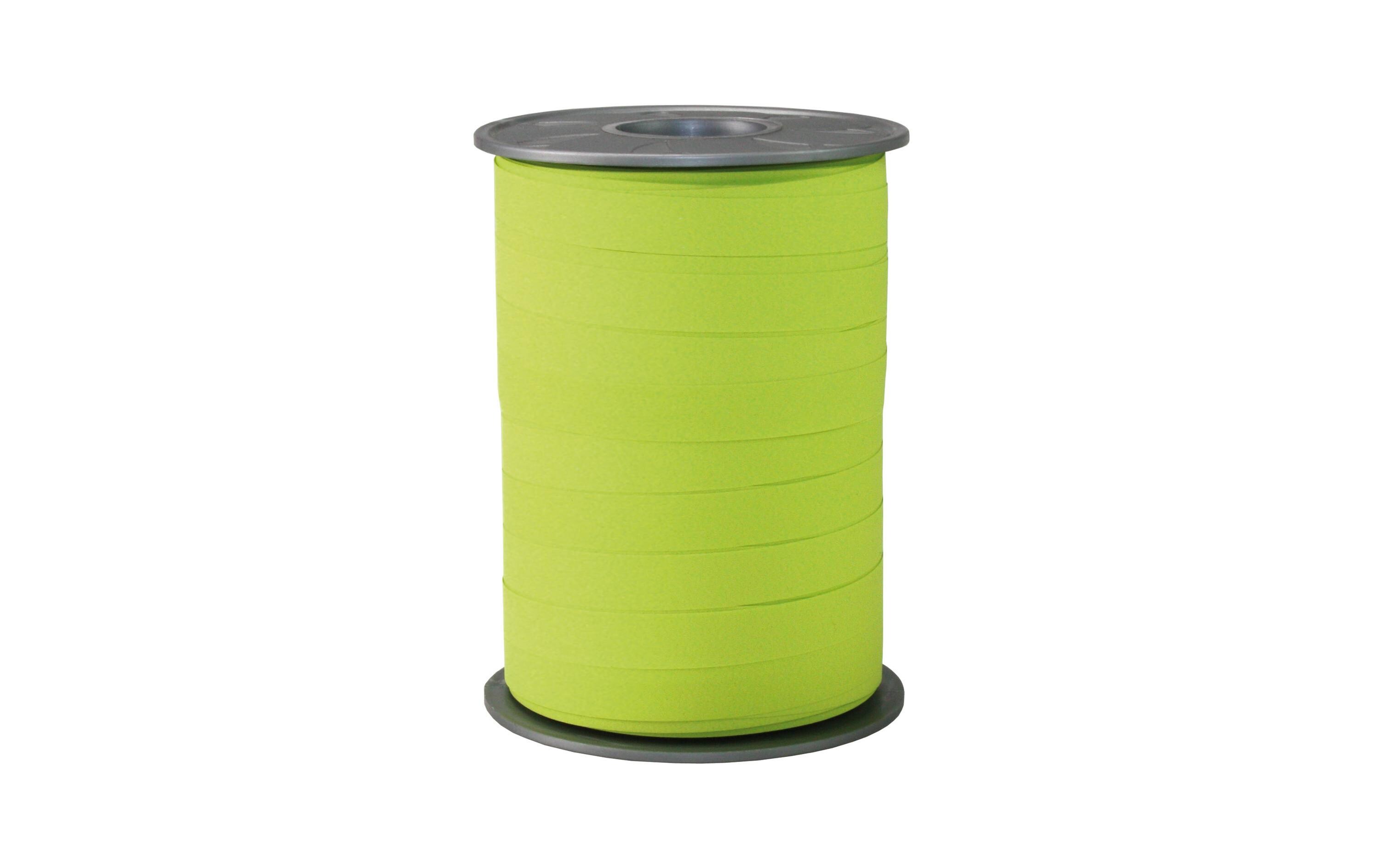 Geschenkband Opak Matt 1 cm x 200 m, LimetteKräuselband für Geschenke