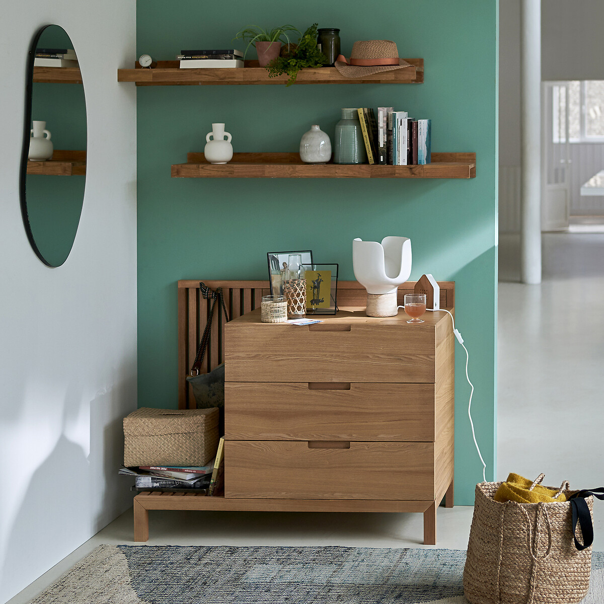 LA REDOUTE INTERIORS<br>Espelho orgânico Alt.85 cm, Biface