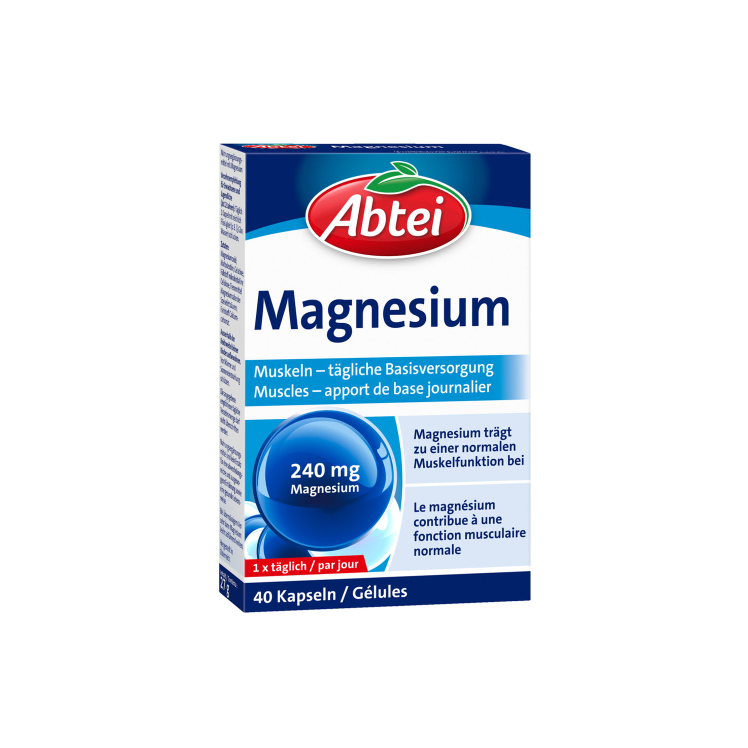 Abtei Magnesium 40 KapselnAbtei Magnesium 40 Kapseln