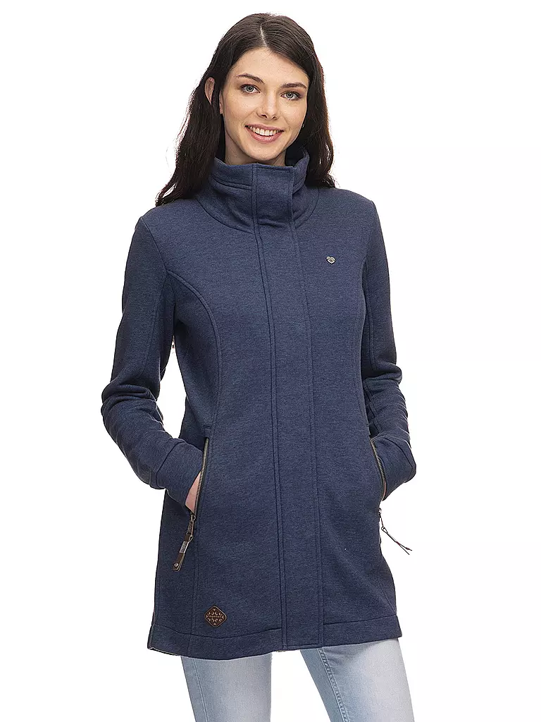 RAGWEAR Sweatjacke LONG LETRICE blau