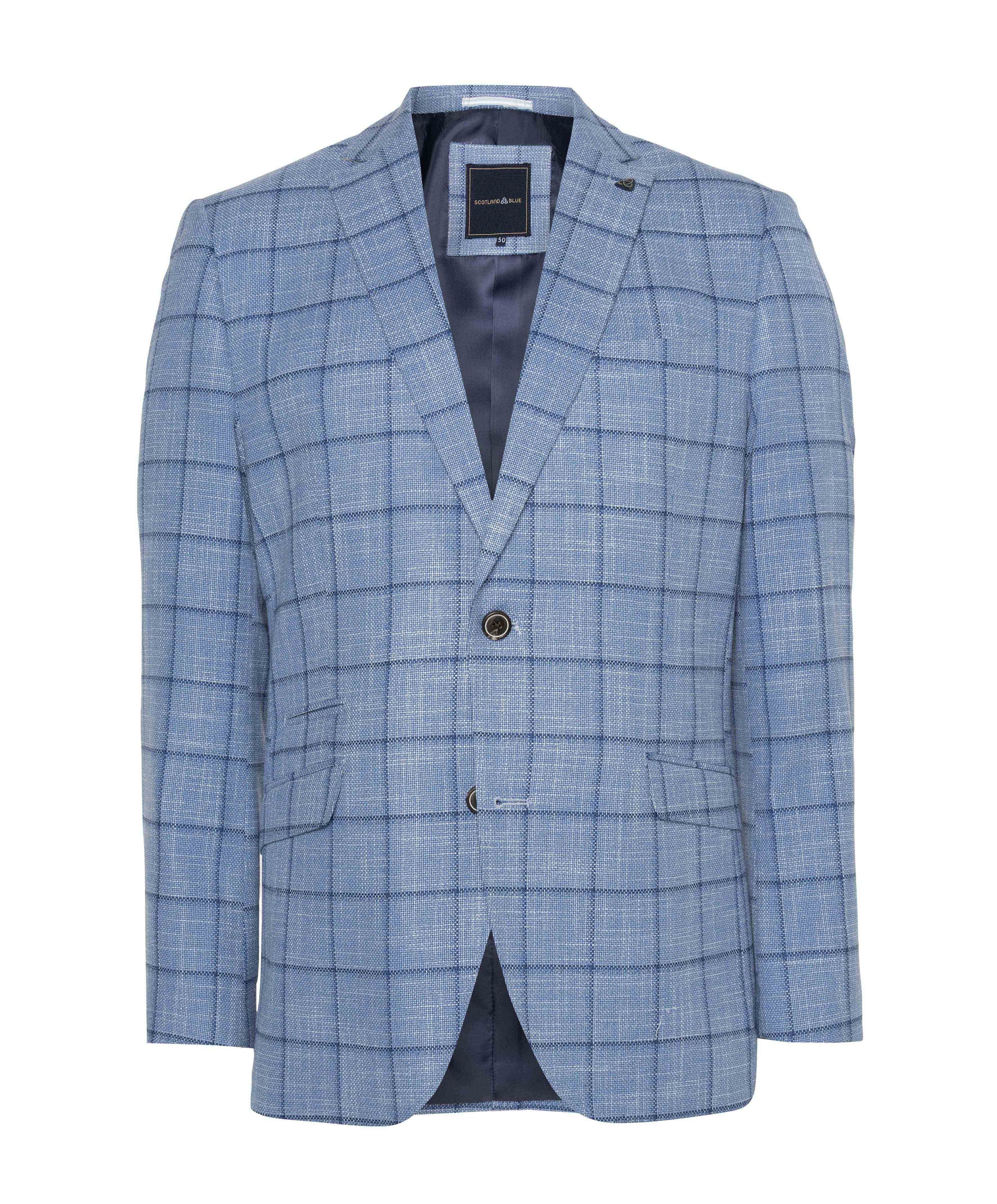 Scotland Blue Heren colbert blauw