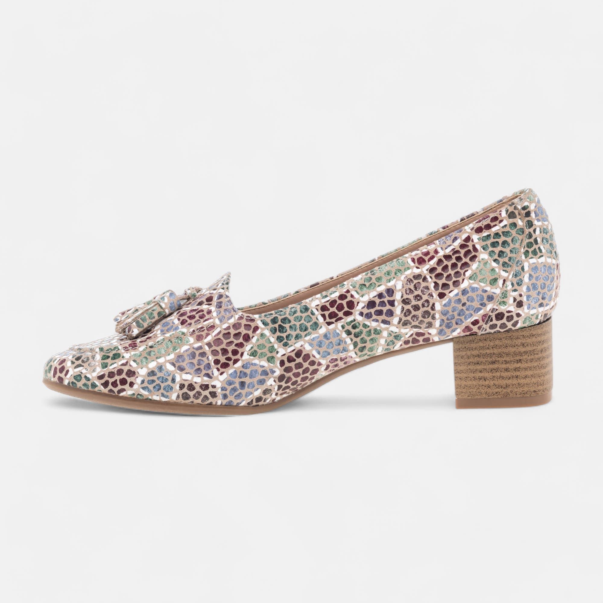 Mocassins Femme en cuir multicolore
