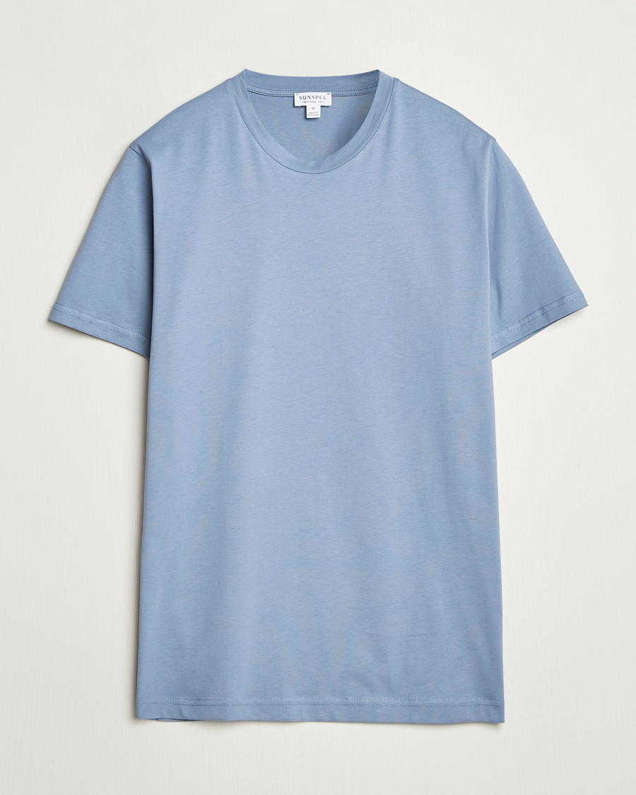 Sunspel Riviera Midweight T-Shirt Vintage Blue