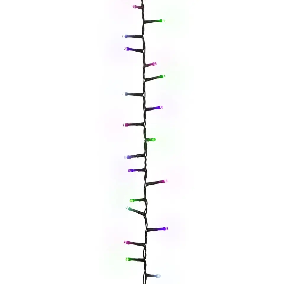 vidaXL - Led-slinger - Pastel multicolour and dark green - 13 m