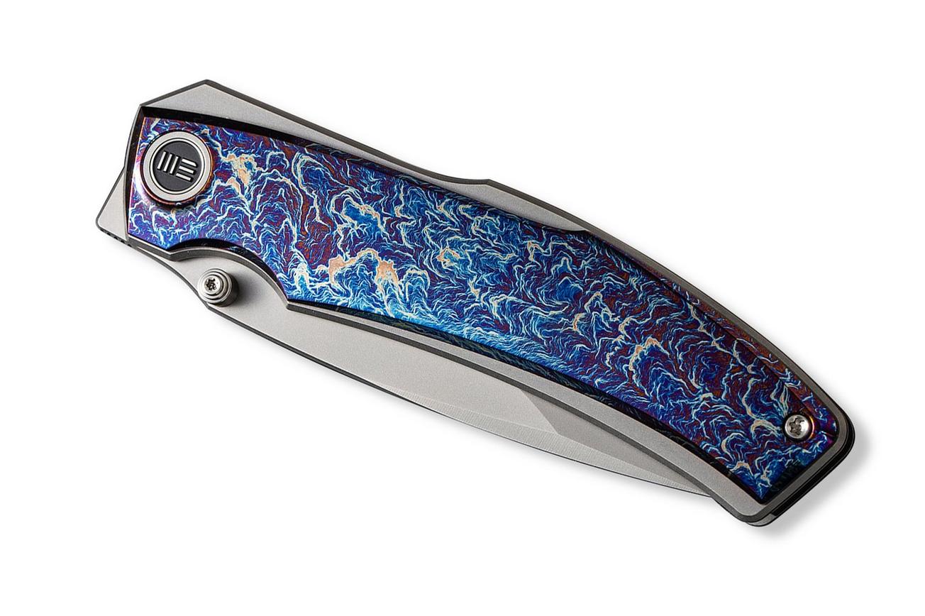 WE Knife Swordfin WE23067-1 Bead Blasted CPM 20CV, Flamed Titanium Gray Titanium zakmes, Thys Meades design