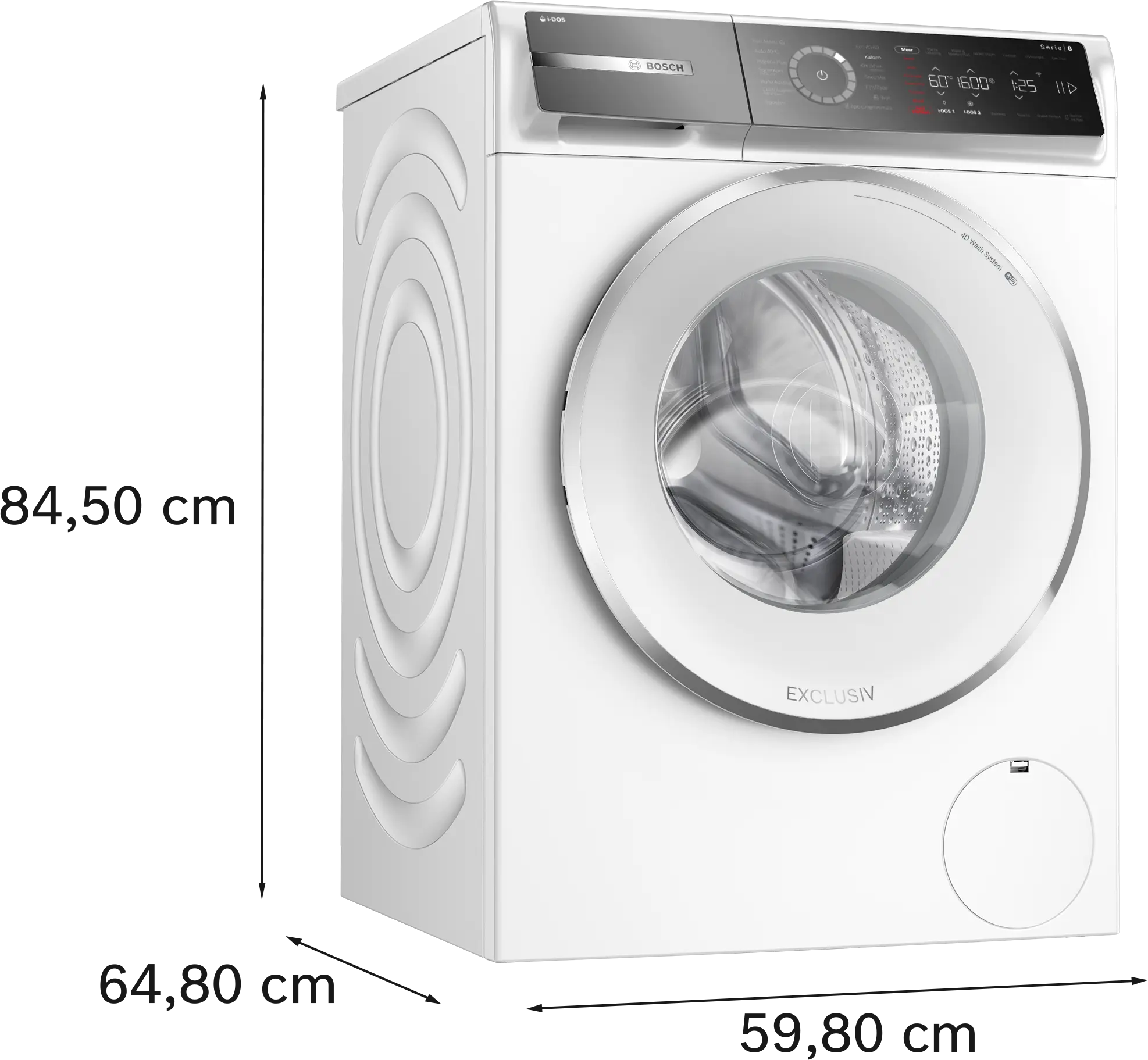 Serie 8 Wasmachine, voorlader 11 kg max. 1600 rpm