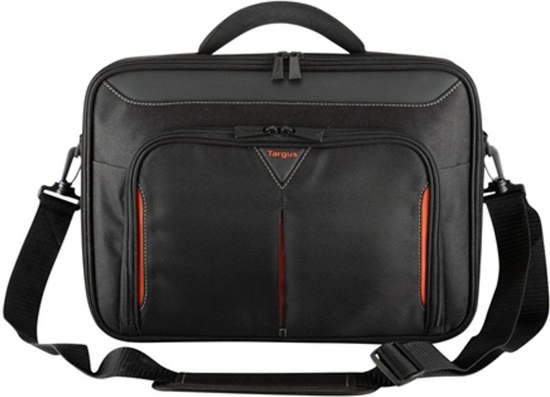Targus Classic+ - Laptoptas - Zwart/Rood - Tot 18 inch