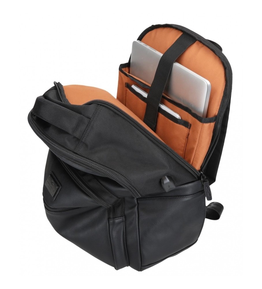 Mochila adaptável Pepe Jeans Egham para laptop e tablet, com dois compartimentos.