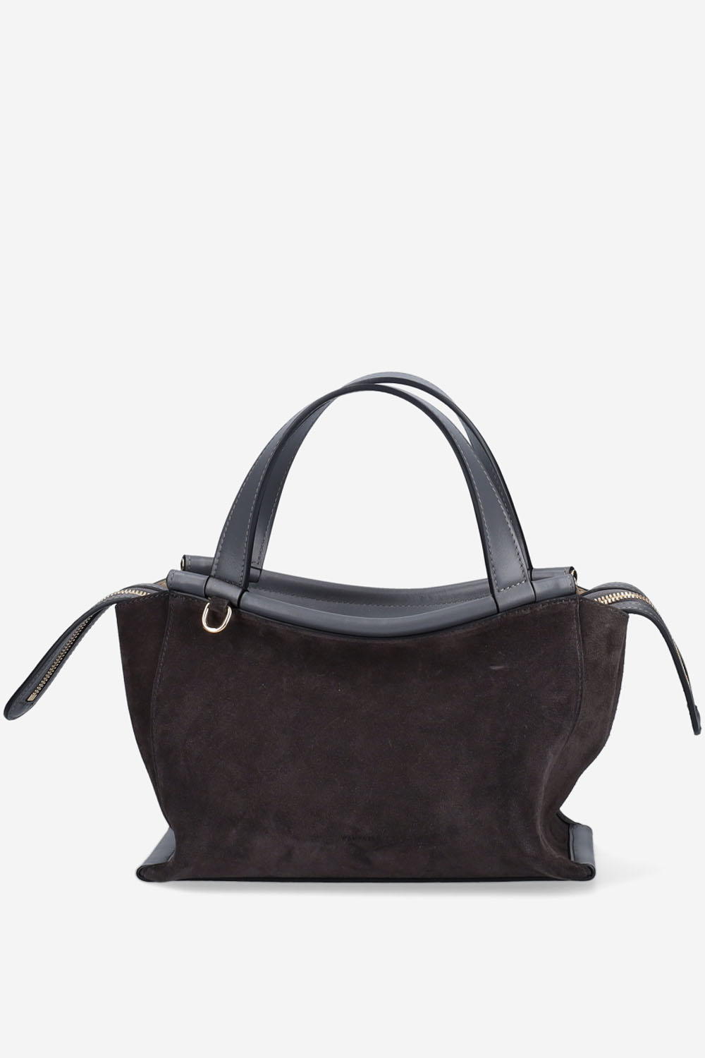 Ida top handle suede crossbody