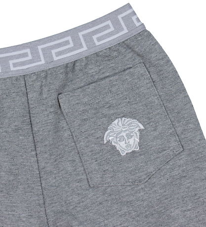 Versace Sweatshorts - Grau Meliert m. Weiß