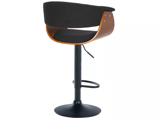 Tabouret de bar - Tissu - Noyer / Noir - Vestal
