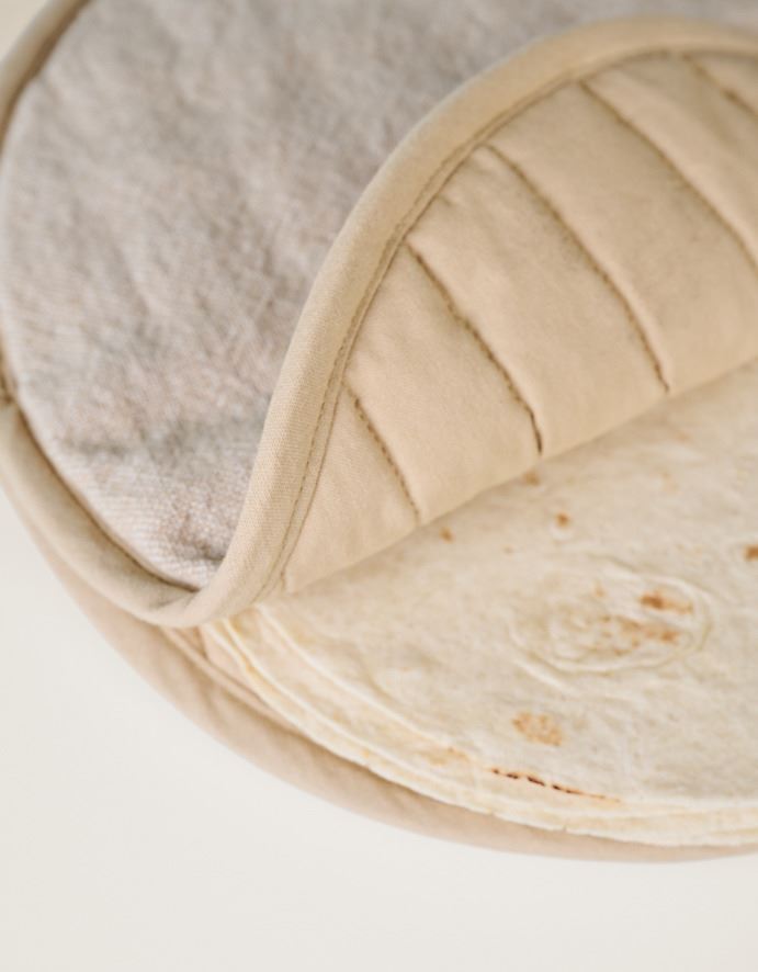 Tortillaoppbevaring beige - ø30 cm