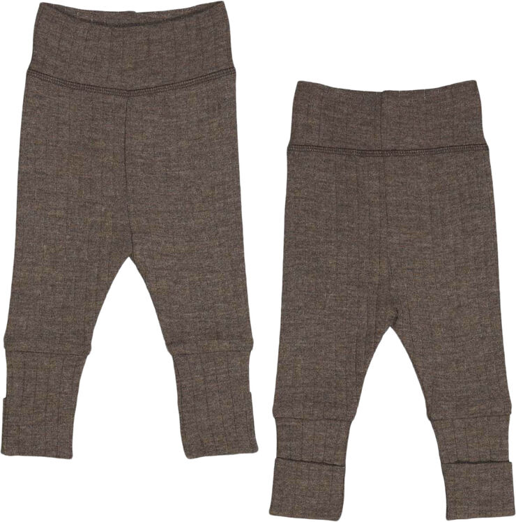 Müsli by Green Cotton Woolly rib pants Walnut melange