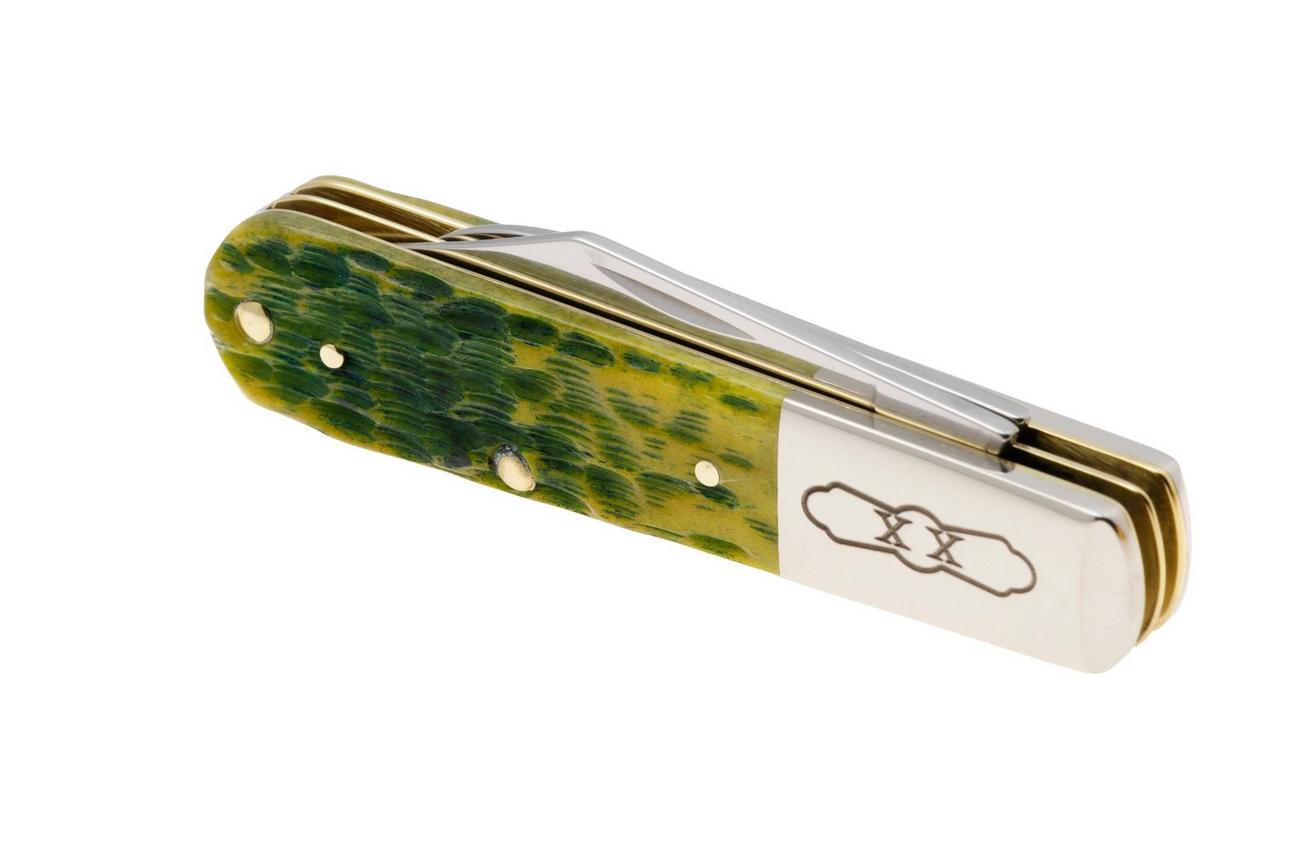 Case Barlow 27865, Green Apple Bone, Peach Seed Jig, 62009 1/2 SS zakmes