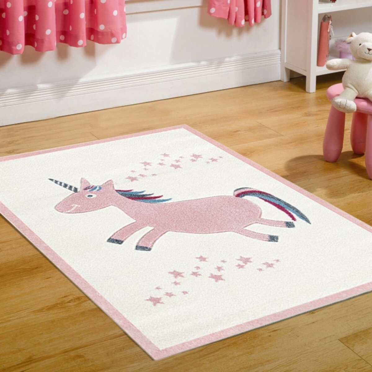Livone Livone Kinderteppich Happy Rugs EINHORN rosa 120x180 cm
