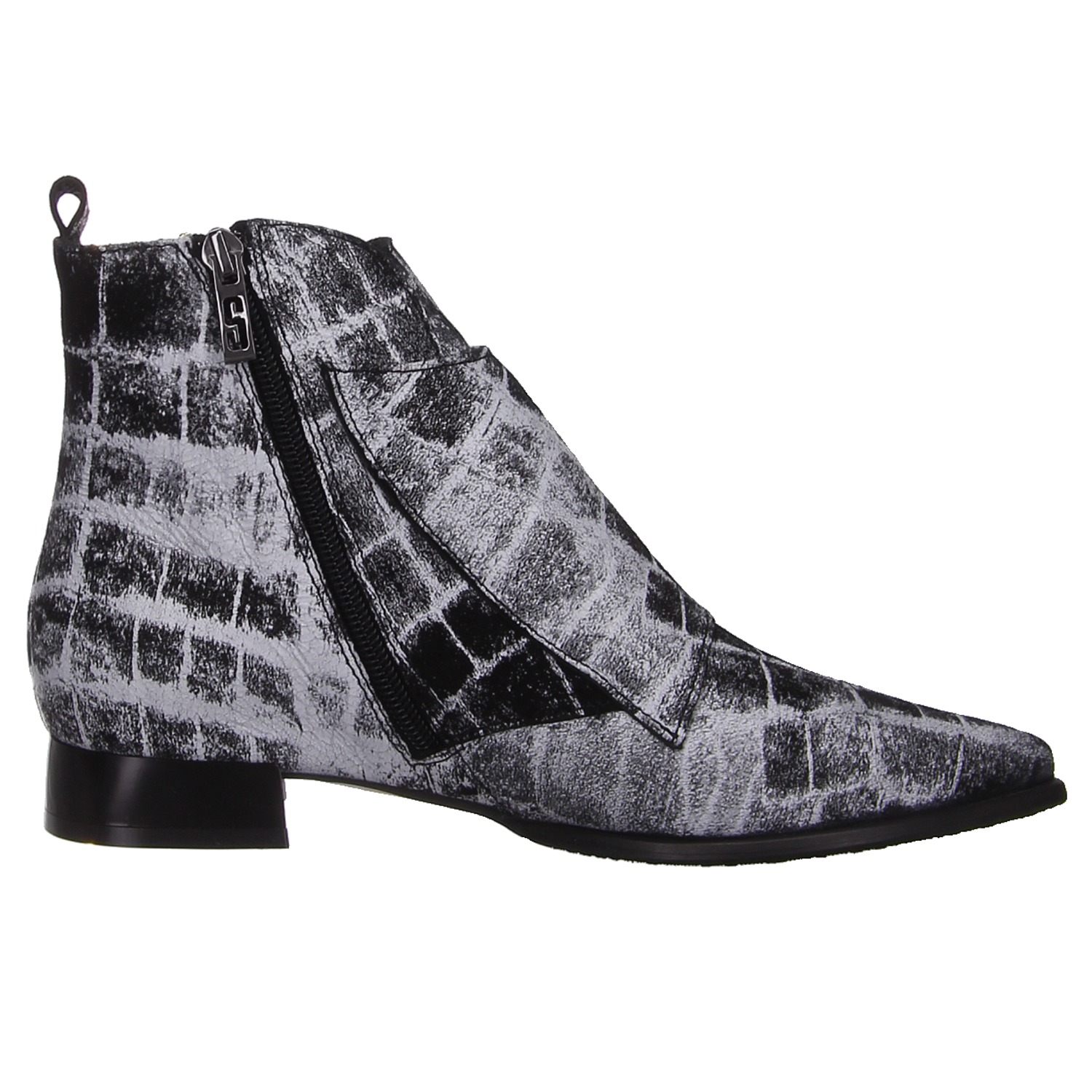 Simen Stiefelette schwarz/weiß schwarz