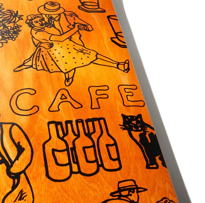 Skateboard CAFE Deck Gaurab Sketches - Orange - 8.5