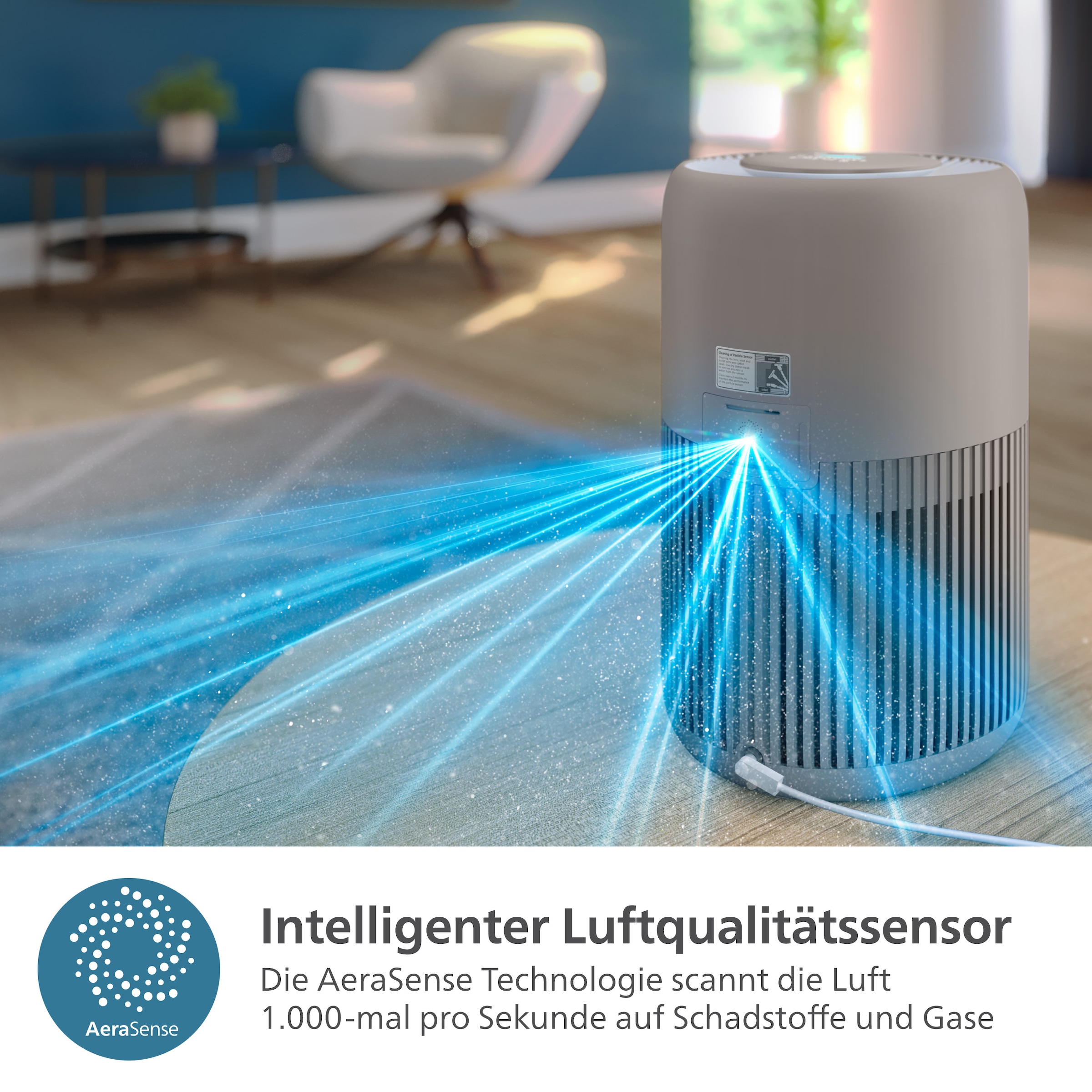 Philips Luftreiniger »AC0921/14 PureProtect Mini 900 Series, Luftreinigungsrate 250 m³/h« für 65 qm Räume 2-Schichten-HEPA-Filtersystem, leise