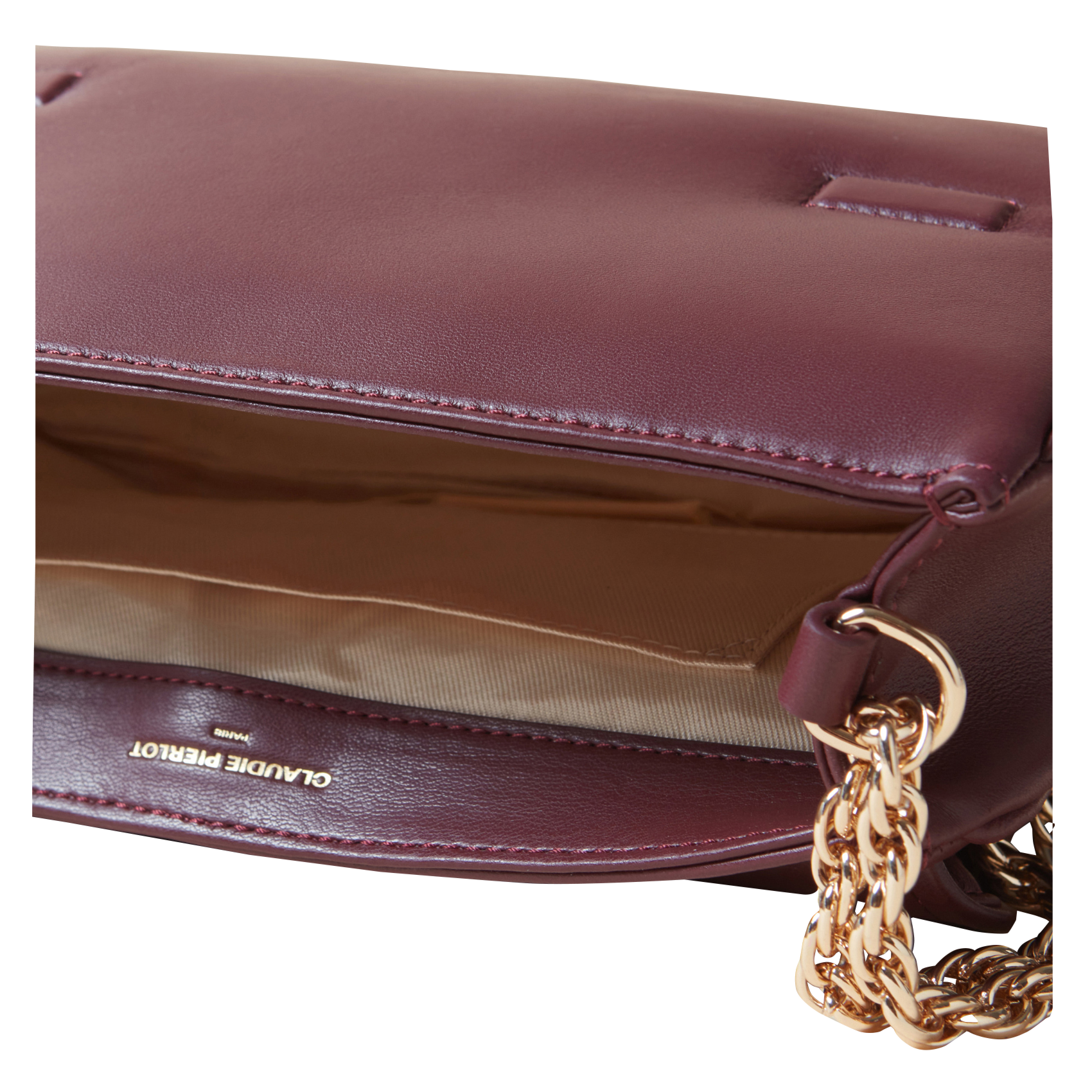 Sac bandoulière en cuir matelassé| Rouge